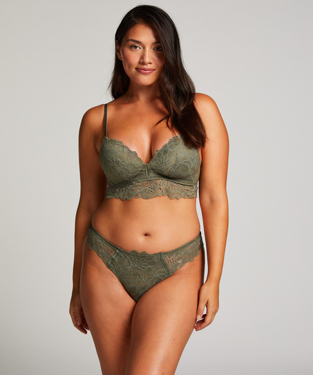 Soutien-gorge pr&eacute;form&eacute; sans armatures longline Shiloh, Vert