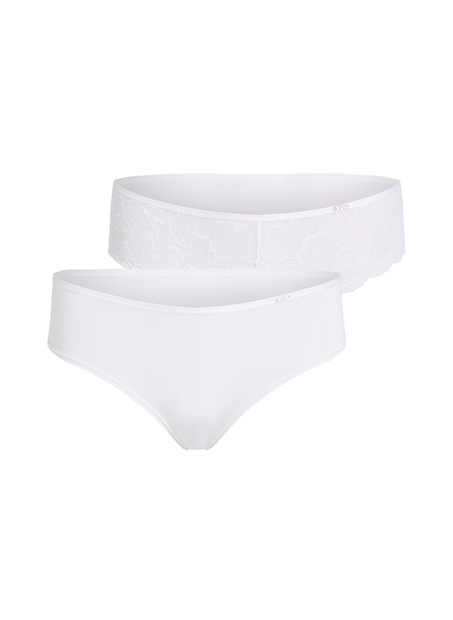 Lot de 2 slips brésiliens Angie, Blanc
