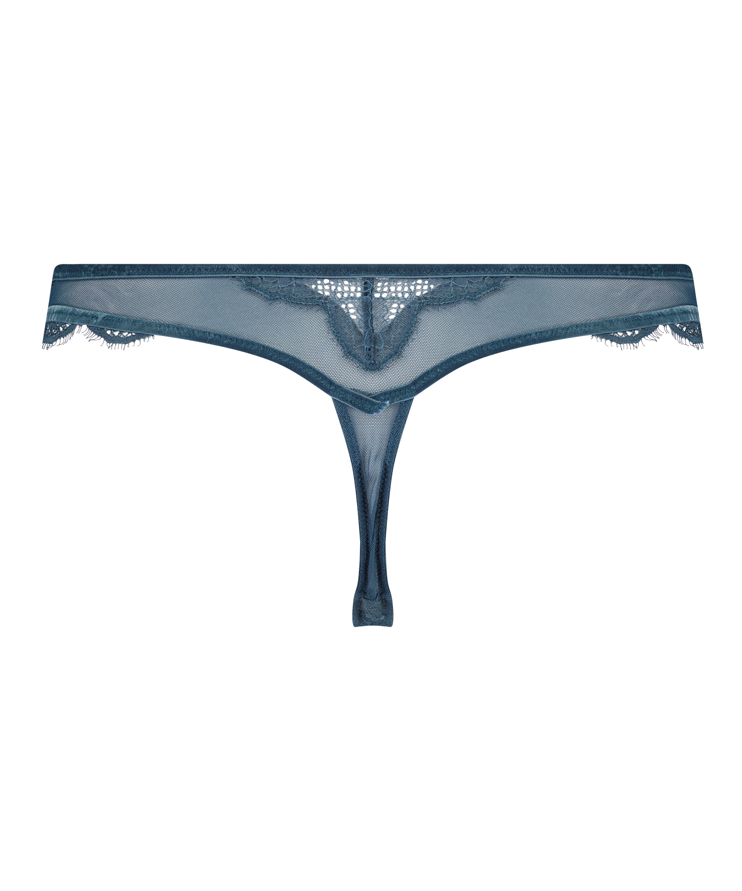 String mit hohem Schnitt Janelle Curvy Lucy Hale, Blau, main