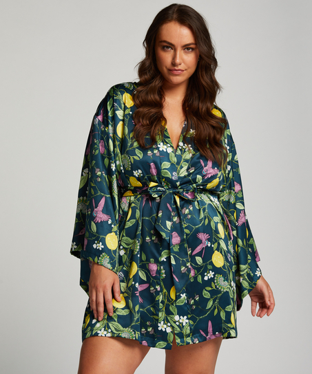 Kimono Satin, Blau
