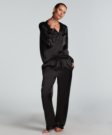 Pantalon Satin, Noir