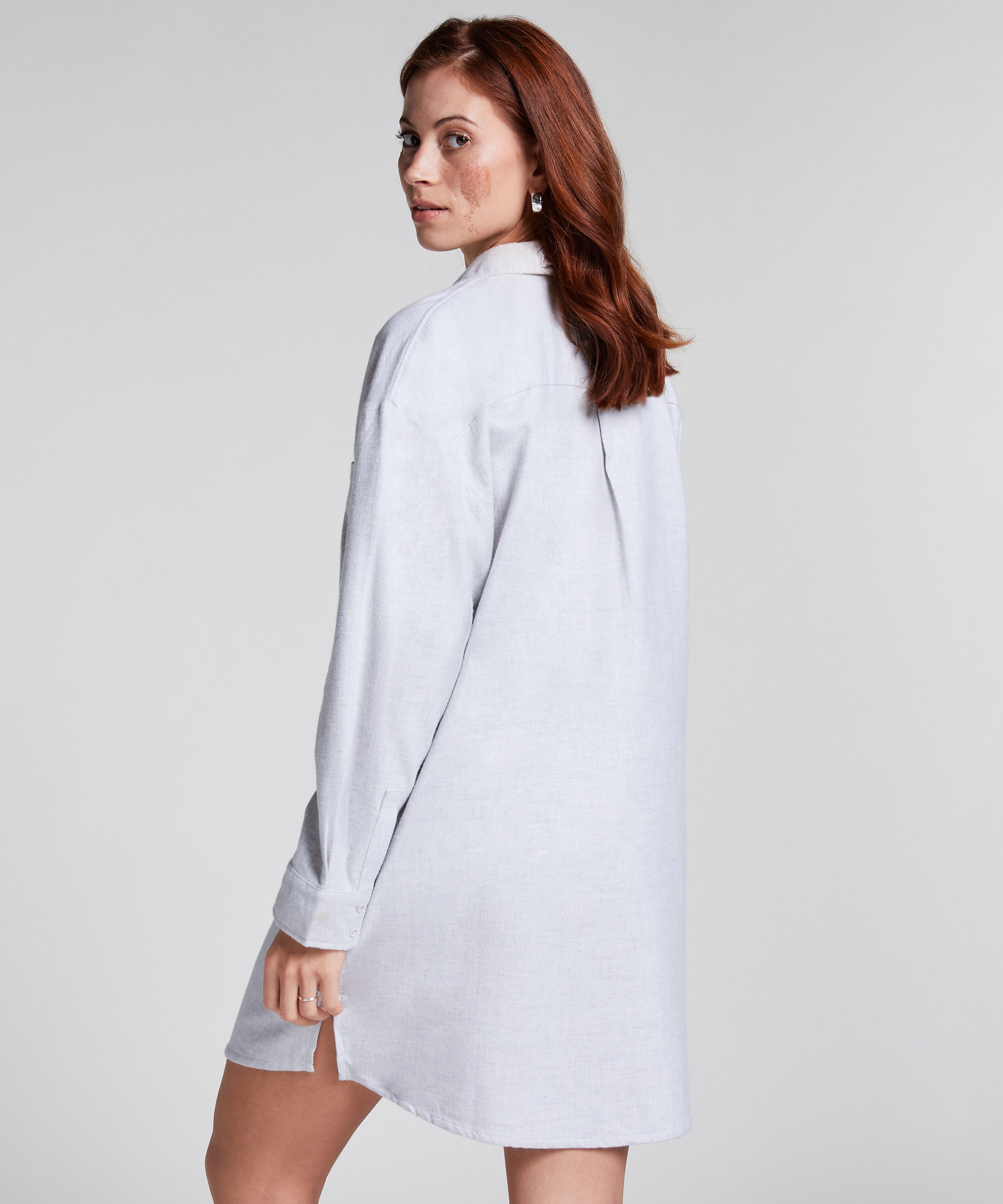 Nachthemd Flanel, Grau, main