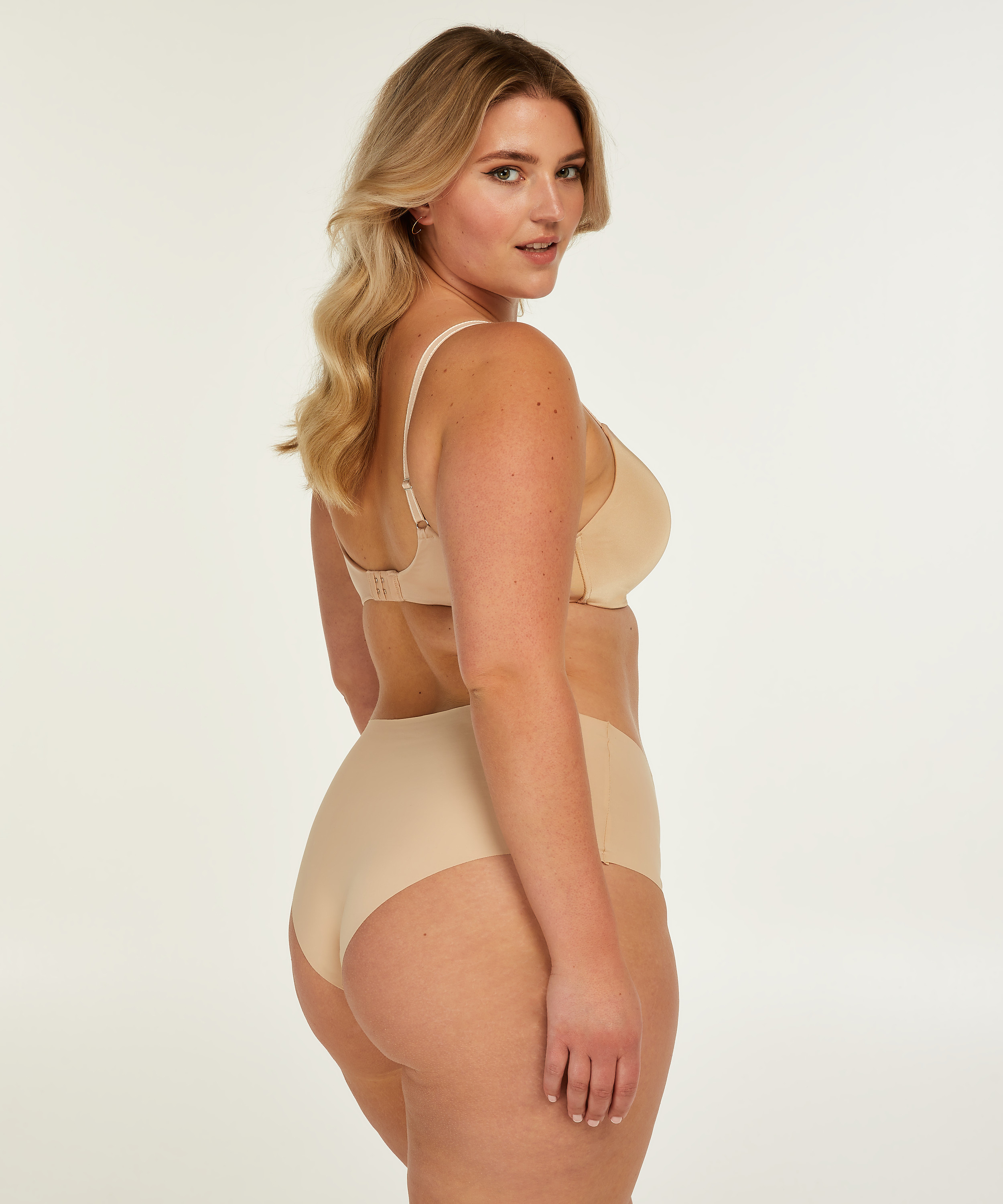 Invisible High-waist Brazilian, Beige, main