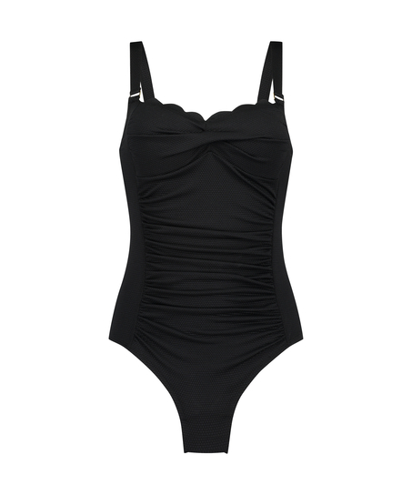 Maillot de bain Scallop, Noir