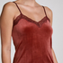 Camisole velours Dentelle, Marron