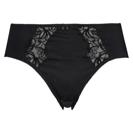 Hochgeschnittener Slip Diva, Schwarz