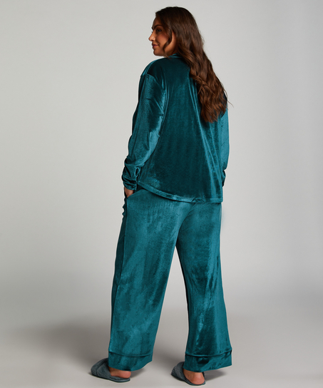 Jogginghose Velours, Blau