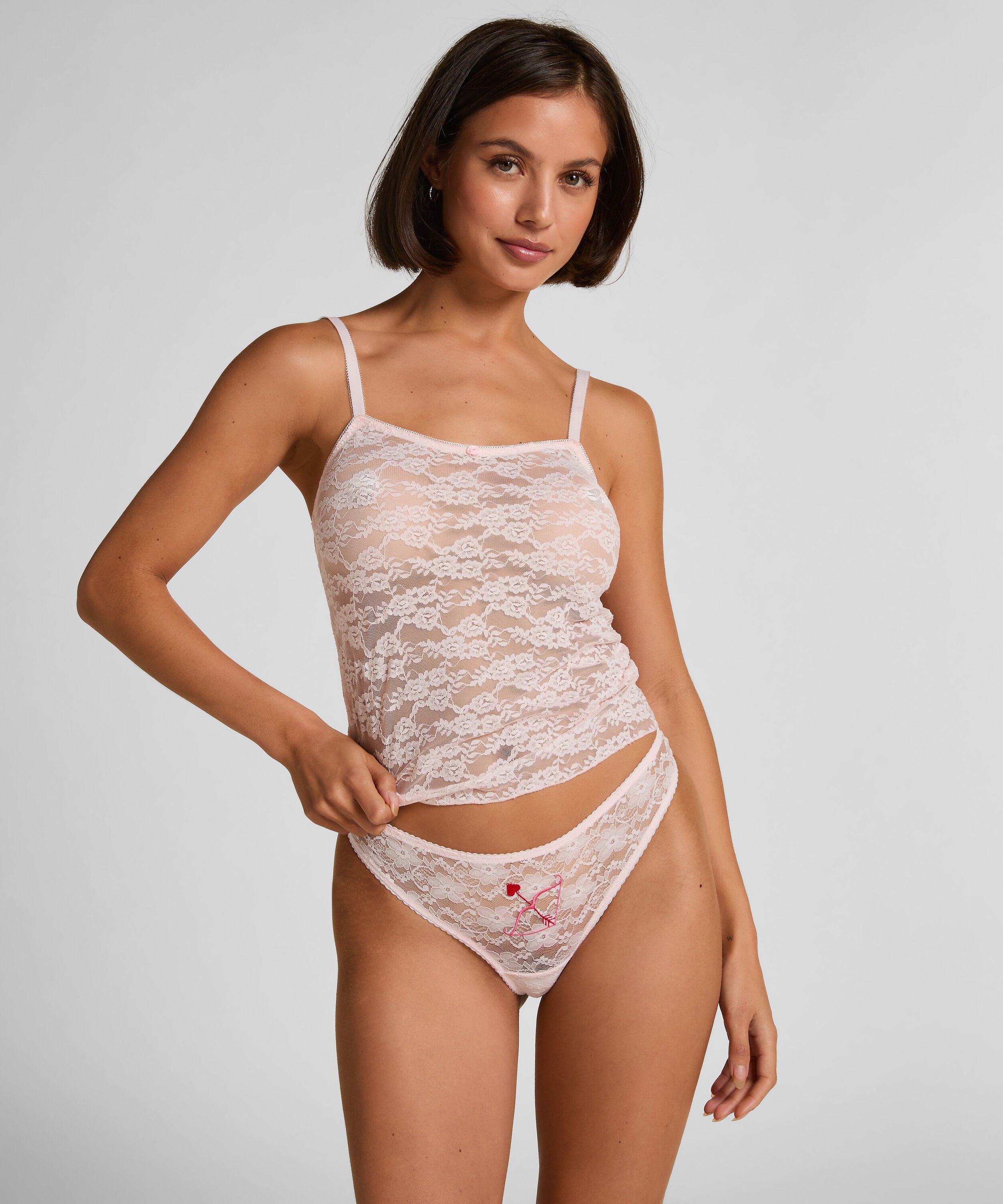 Valentins-String 3er-Pack Geschenkset, Rose