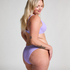 Unwattiertes Bügel-Bikini-Top Scallop, Lila