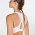 HKMX Soutien-gorge de sport The All Star Maintien niveau 2, Blanc