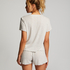 Pyjama-Shorts Pointelle, Beige