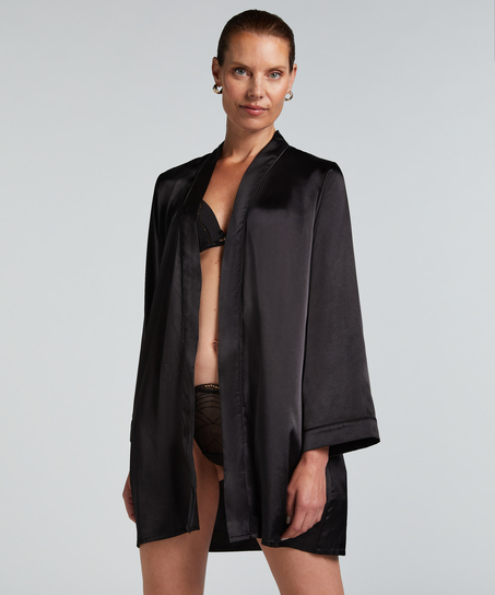 Kimono Satin, Schwarz