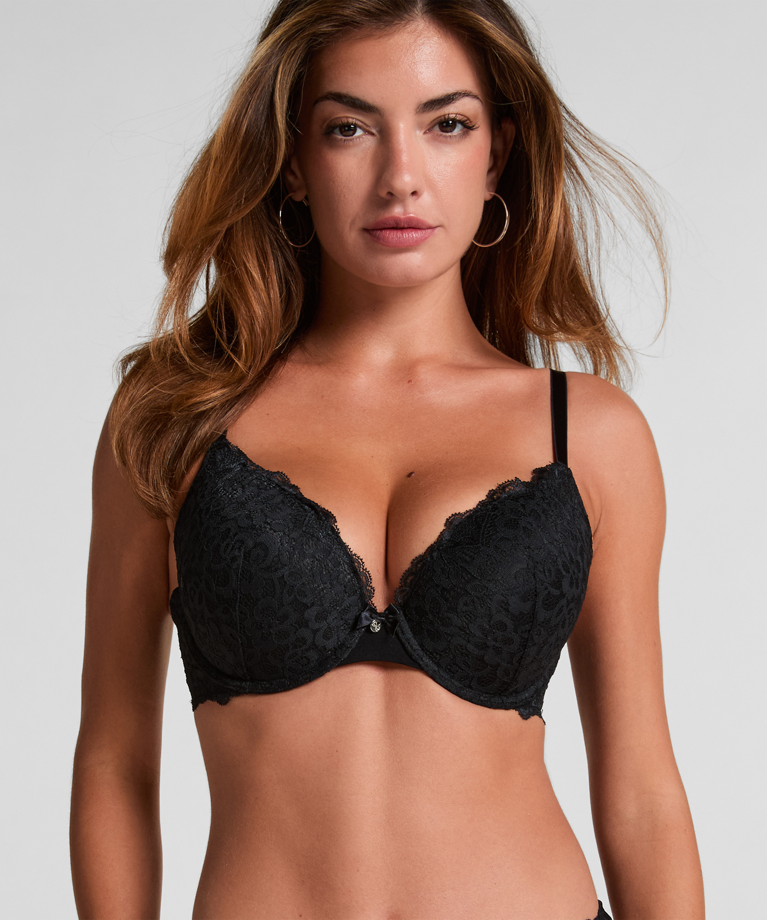 Soutien-gorge à armatures préformé push-up Marine, Noir, main