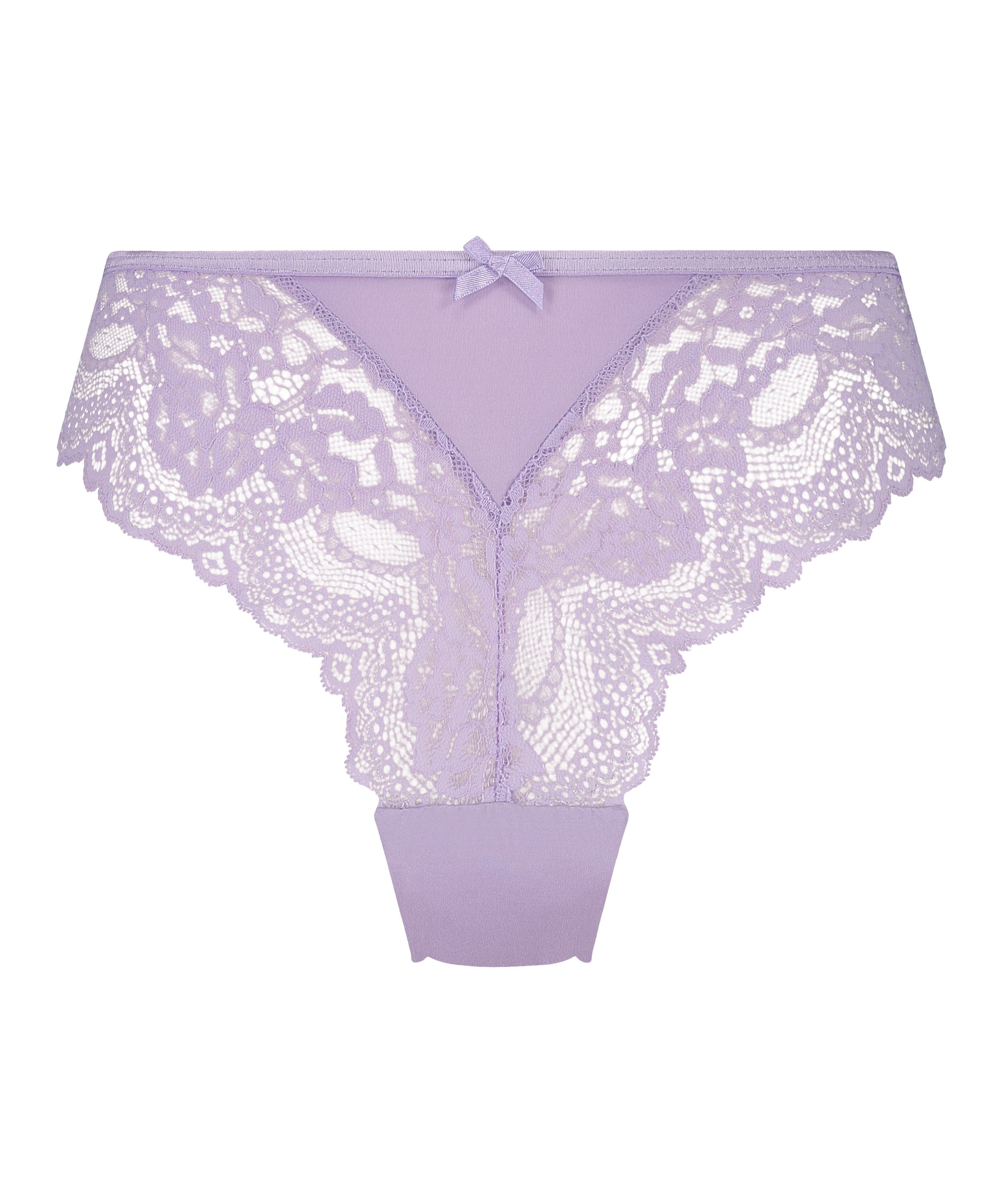 Slip brésilien jambes hautes Dora, Violet, main