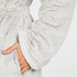 Bademantel Fleece, Grau