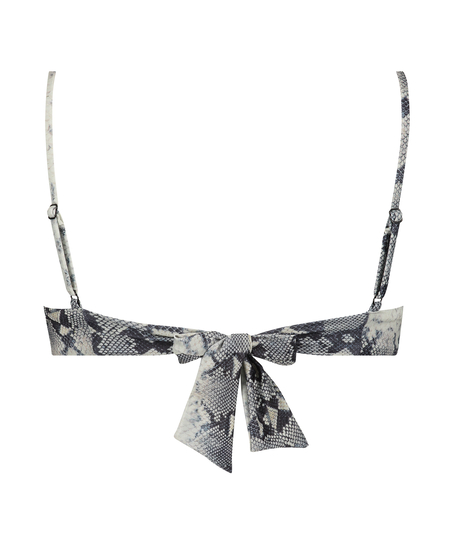 Nicht-vorgeformtes Bügel-Bikini-Oberteil Snake, Schwarz