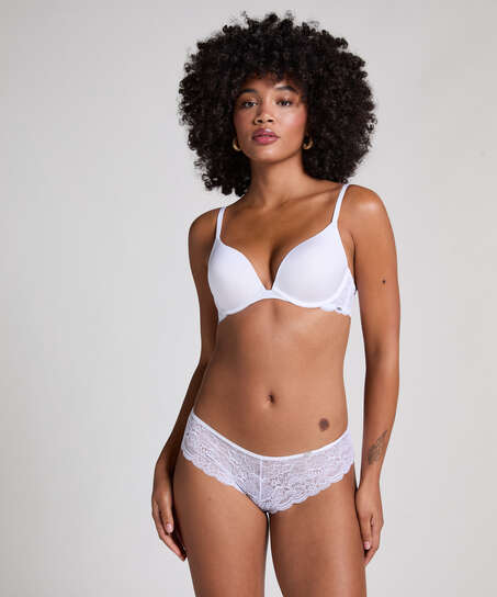 Soutien-gorge &agrave; armatures pr&eacute;form&eacute; push-up Angie, Blanc