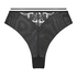 Slip brésilien taille haute Mila, Noir