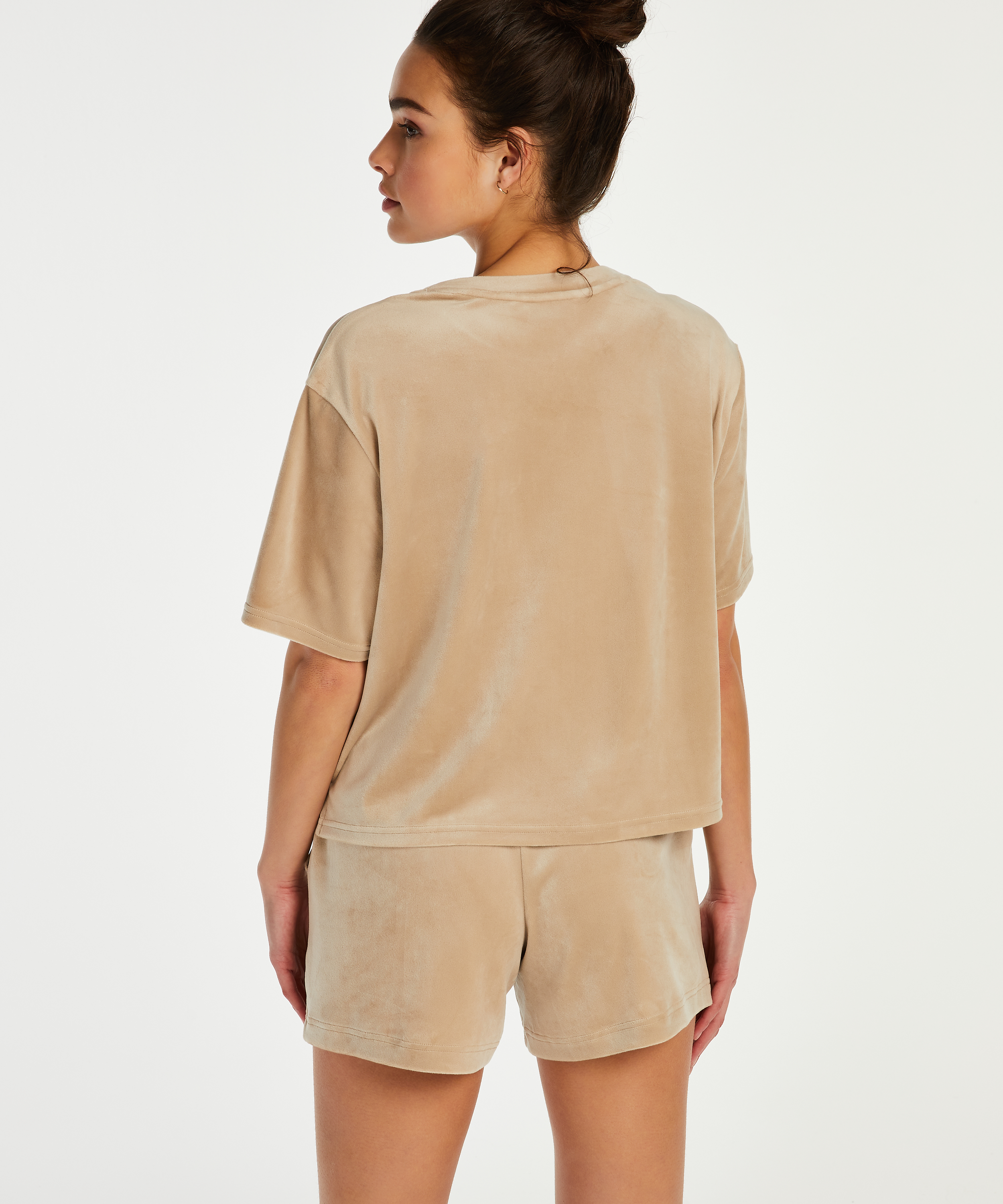 Short Velours Pocket, Beige, main