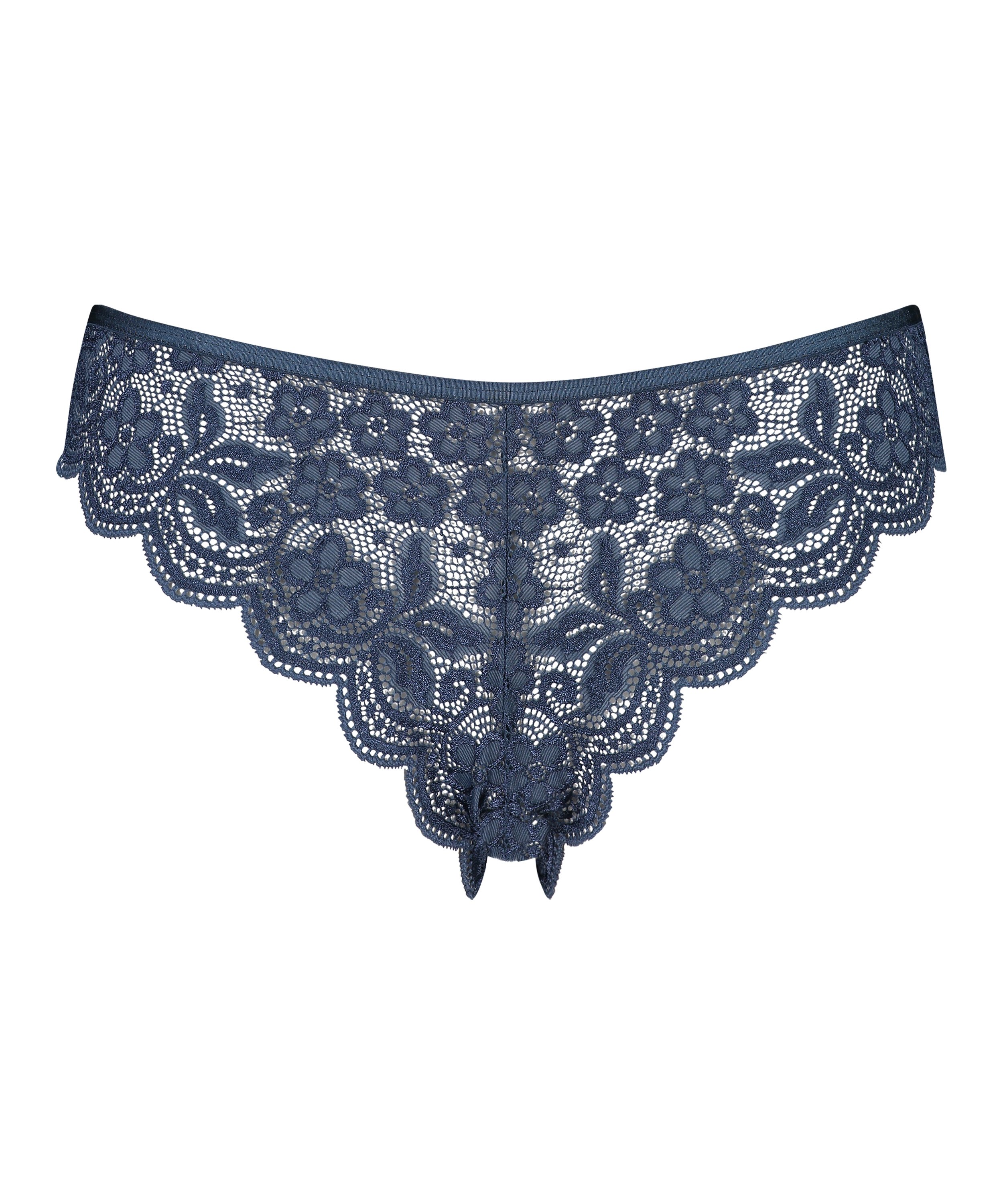High Leg Brazilian Lace, Blau, main