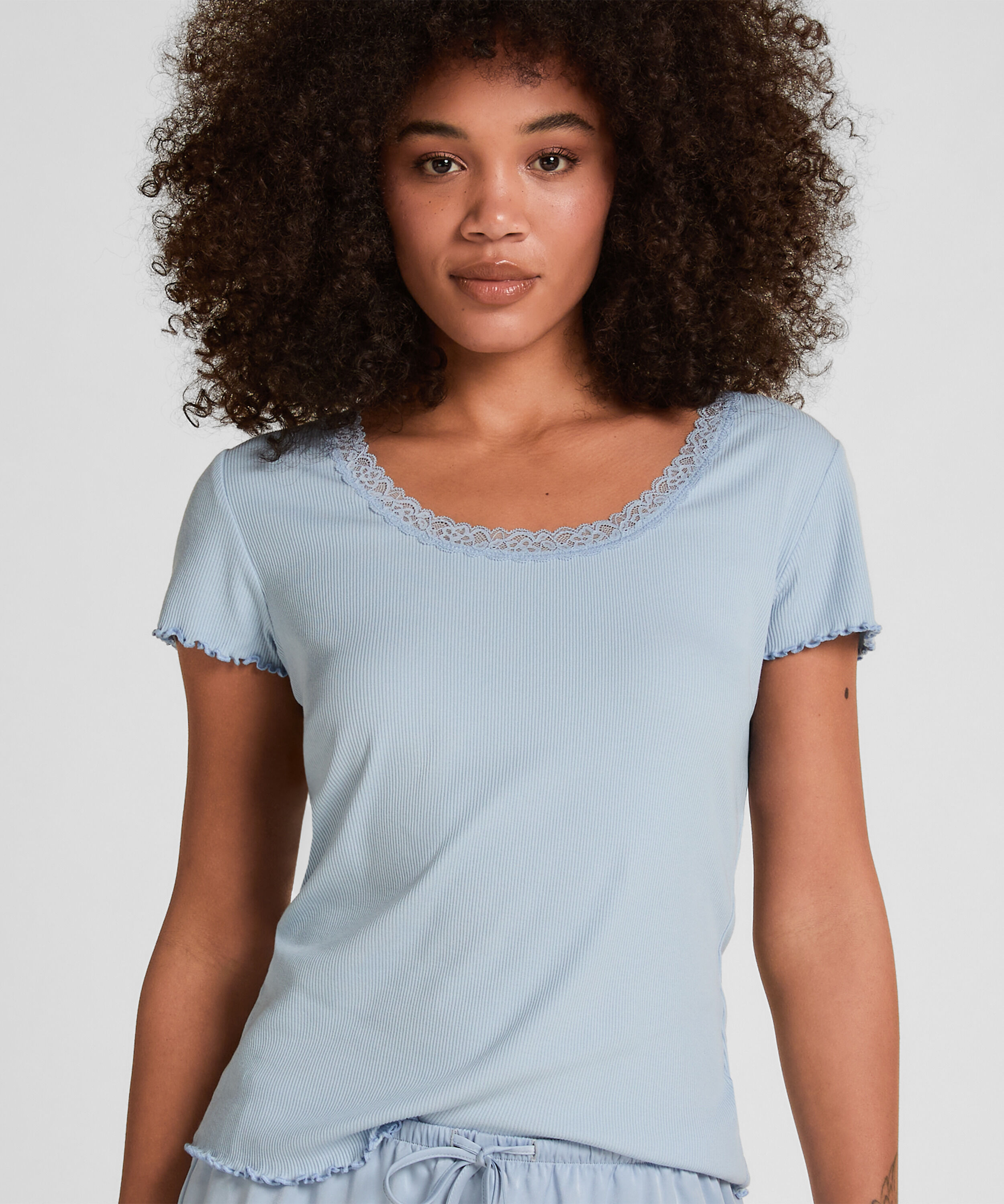 Pyjama-Oberteil Jersey Ripp