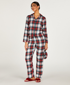 Pyjama Check Twill, Vert