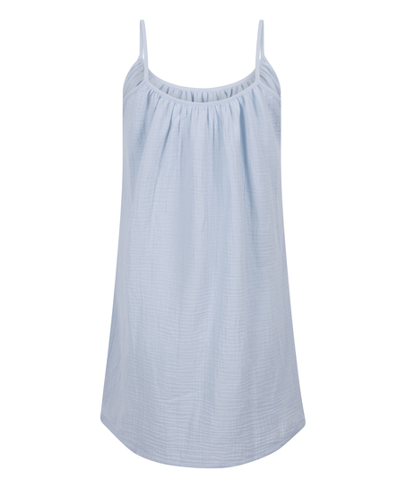 Musselin-Slipdress, Blau
