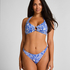 Bikini-Unterteil mit hohem Beinausschnitt Cancun, Blau