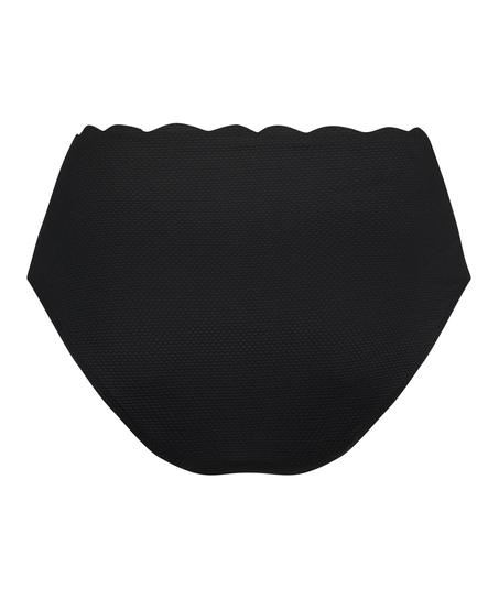 Slip de Bikini Rio Scallop, Noir