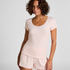Pointelle-Top mit Spitze, Rose