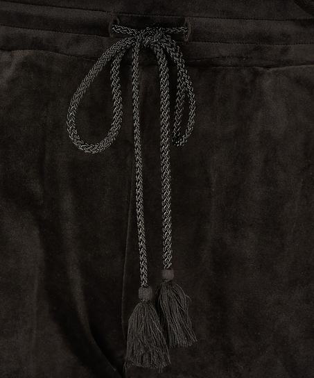 Tall Jogginghose Velours, Schwarz