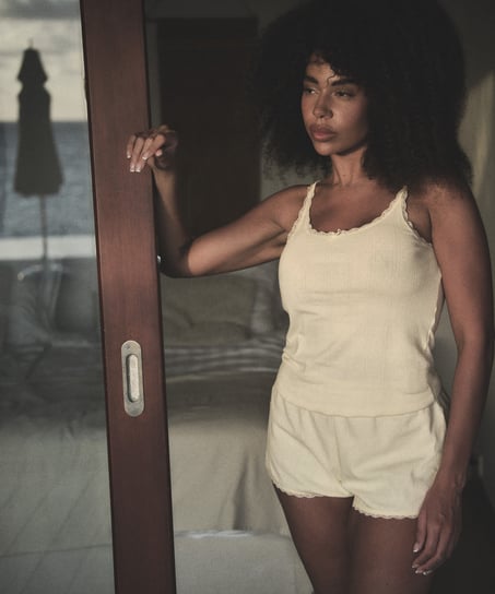 Short Pointelle, Jaune