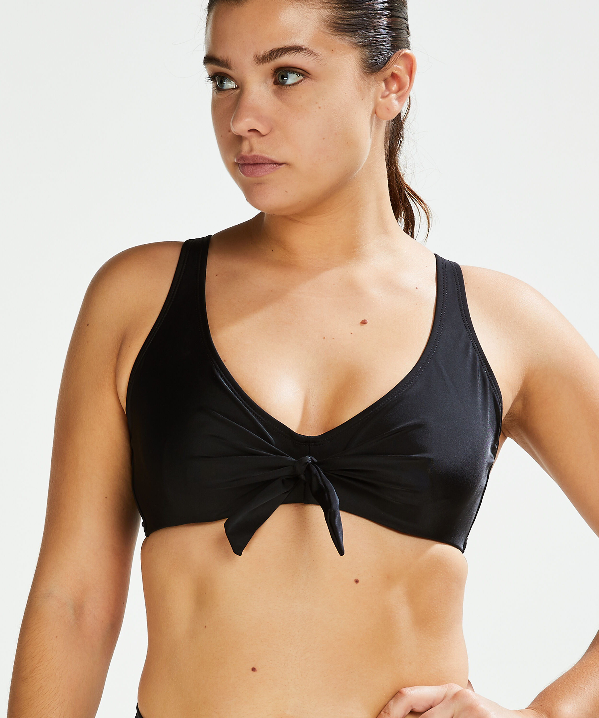 Anneau non ajusté haut de bikini Sunset Dreams, Noir