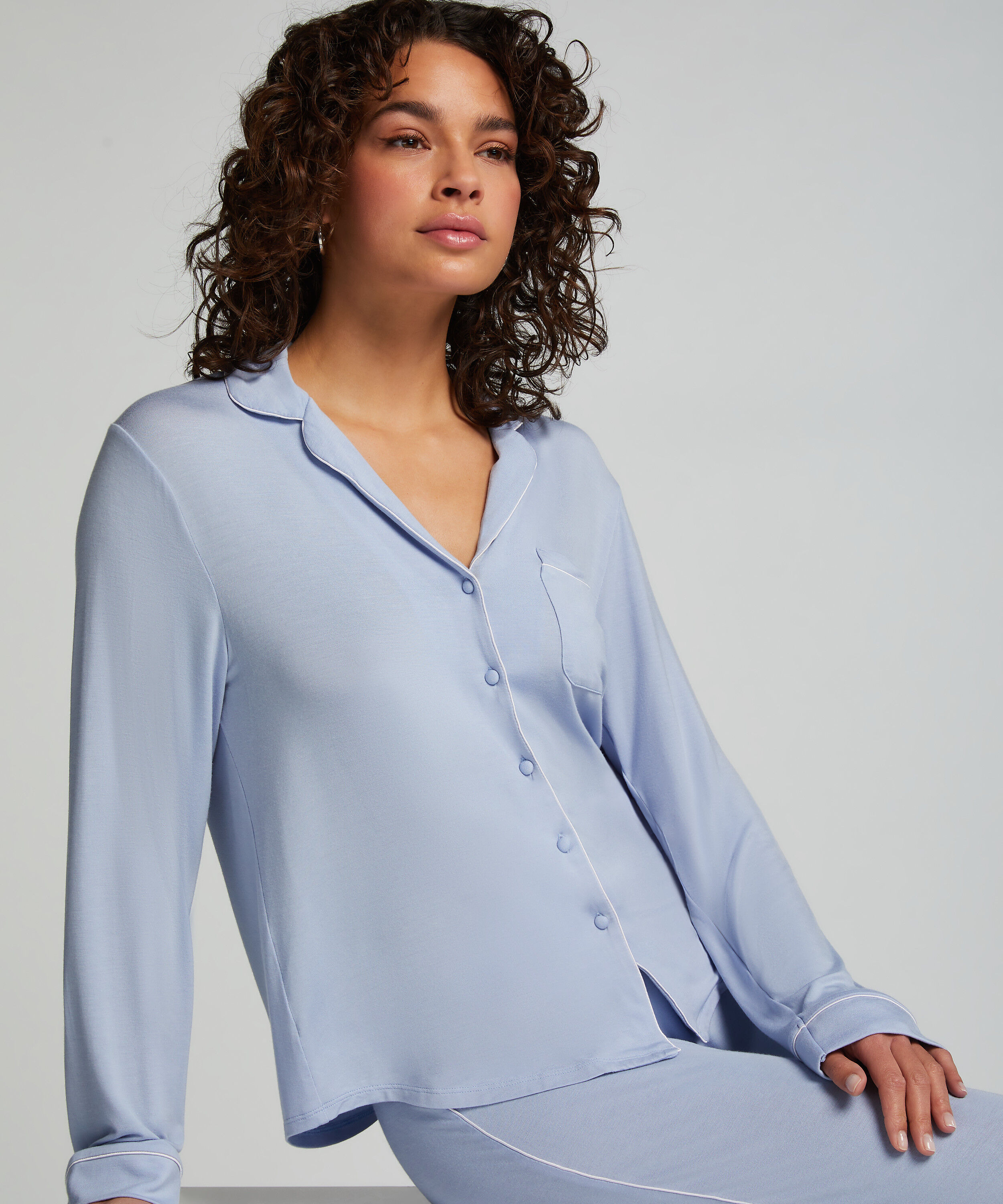 Veste à manches longues en jersey Essential, Bleu