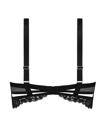 Vorgeformter Longline-Push-Up Bügel-BH Desire, Schwarz