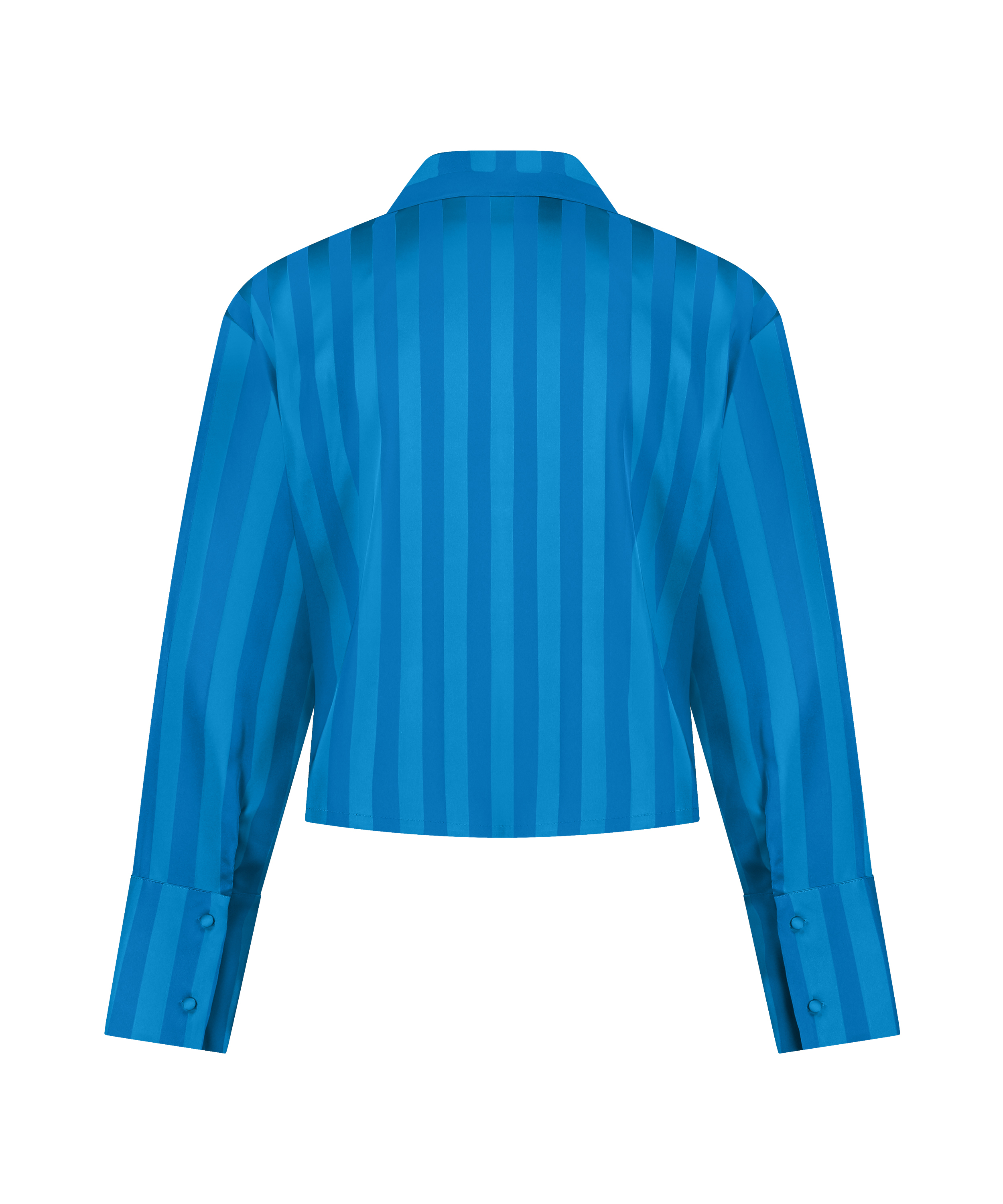 Langarmjacke Satin, Blau, main