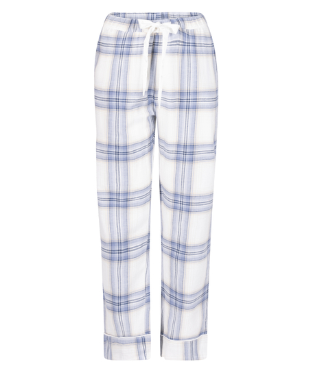 Pyjamahose aus Flanell, Blau