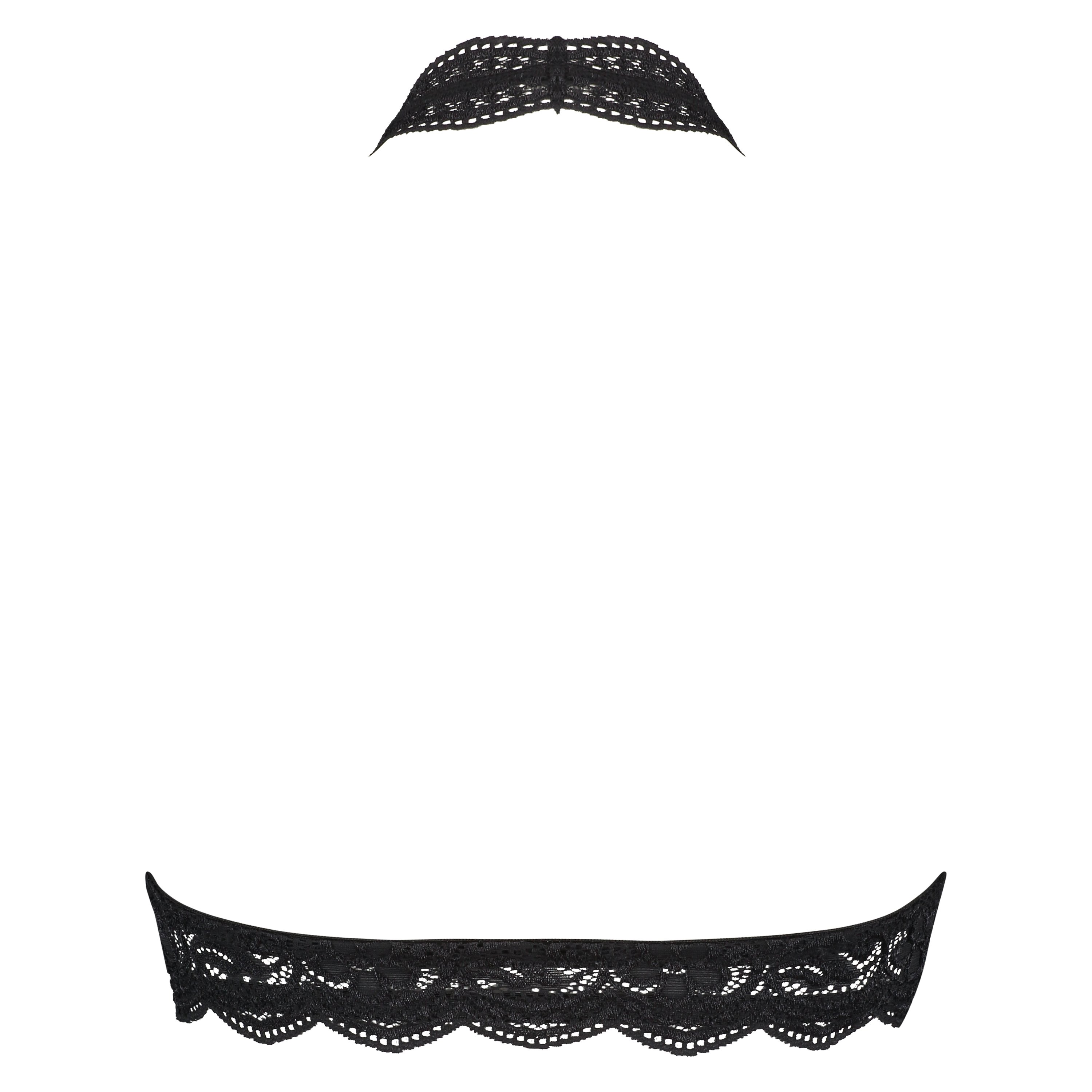 Brassière Halter Lace, Noir, main