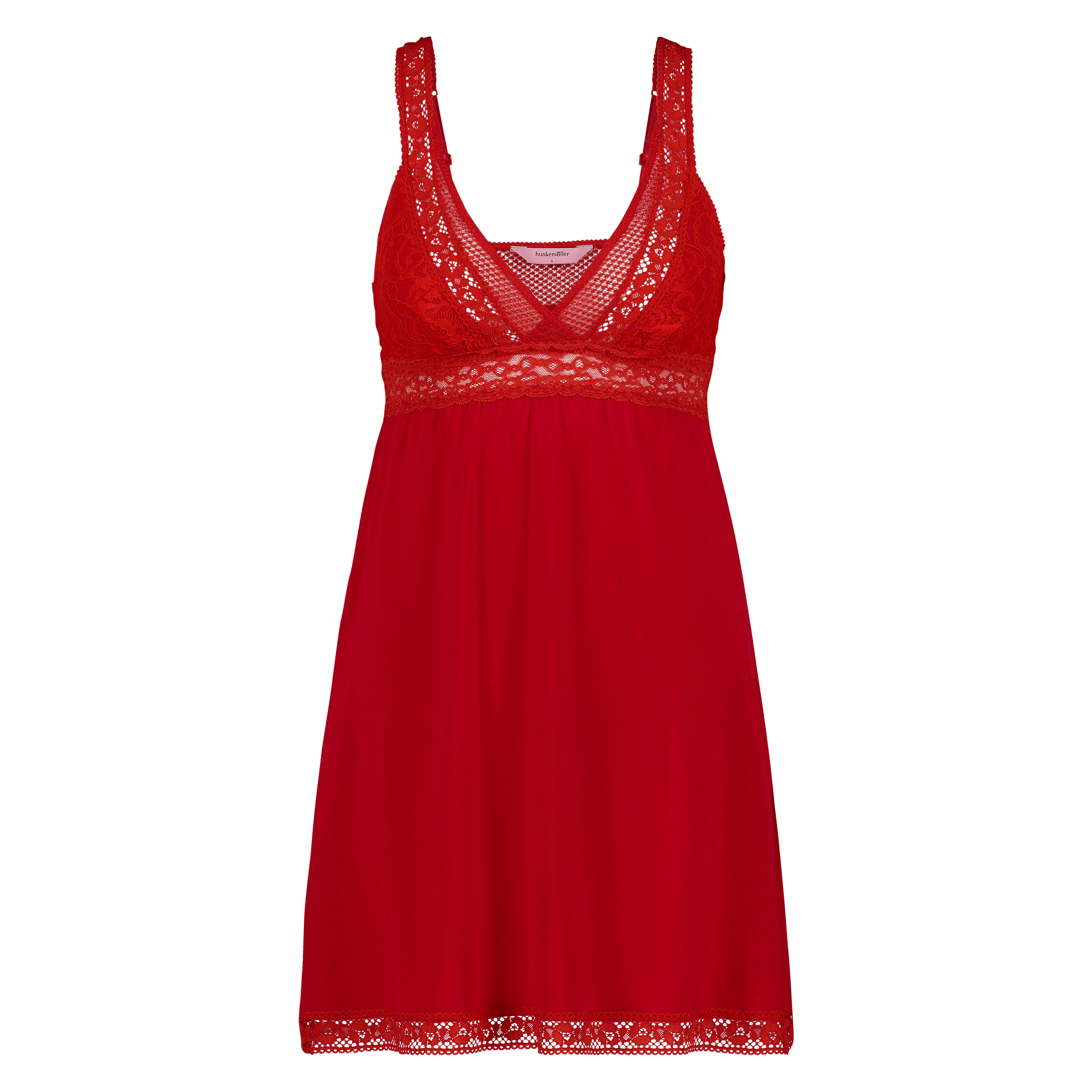Graphic Lace slipdress, Rot, main