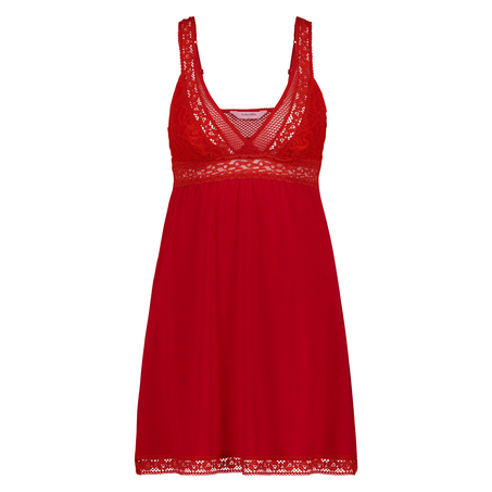 Graphic Lace slipdress, Rot