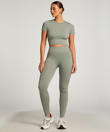 HKMX Sport cropped top Seamless, Vert