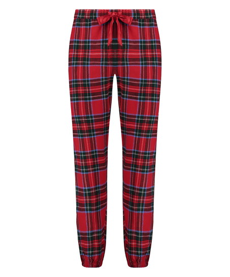 Pyjamahose aus Flanell, Rot