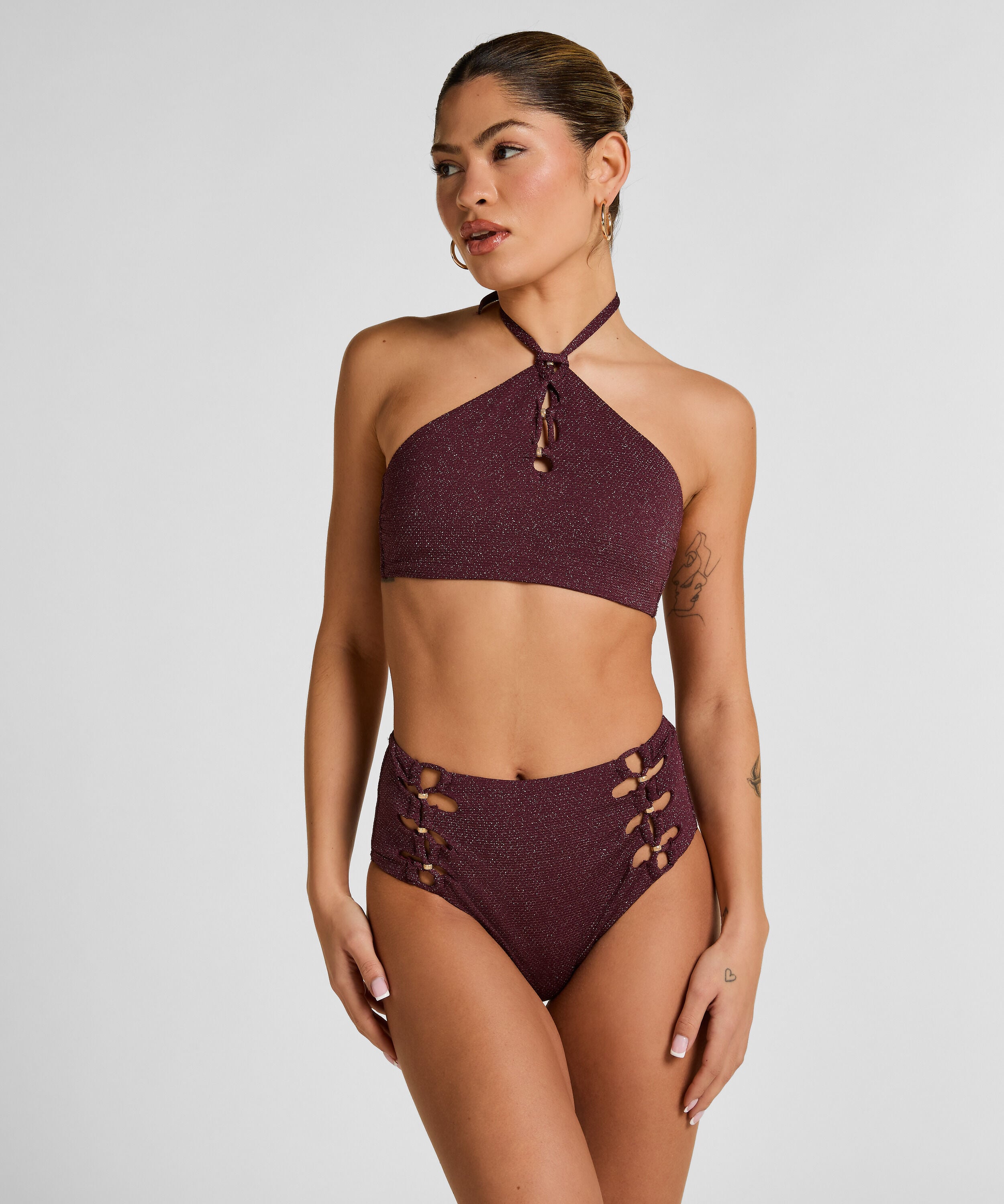 Culotte de Bikini Taille Haute Panama