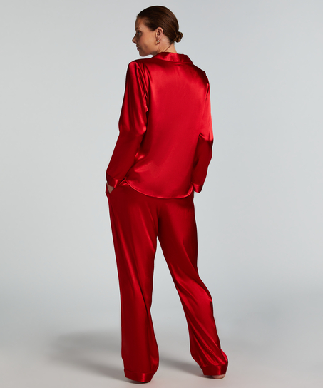 Pantalon Satin, Rouge