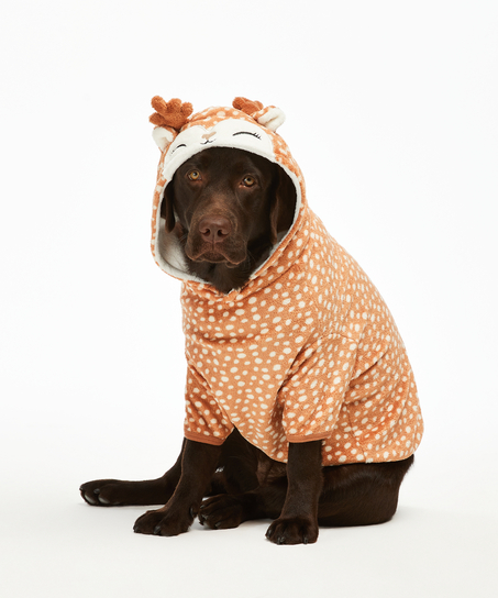 Fleece Hunde-Onesie, Braun