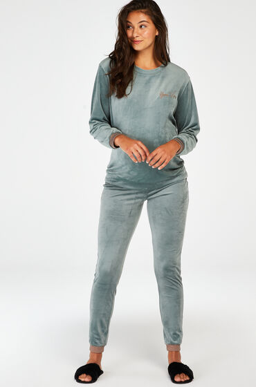 Hunkemöller Jogger velours lurex maternity Vert