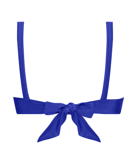 Haut de bikini triangle Santorini, Bleu