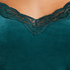 Camisole velours Dentelle, Bleu