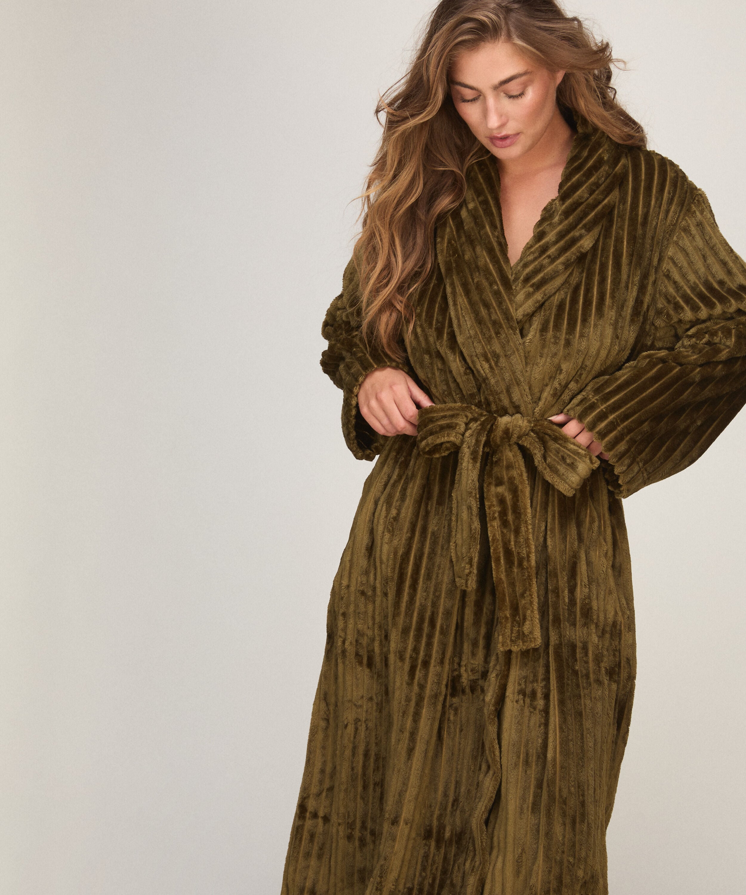 Bademantel Jacqueared Fleece, Grün