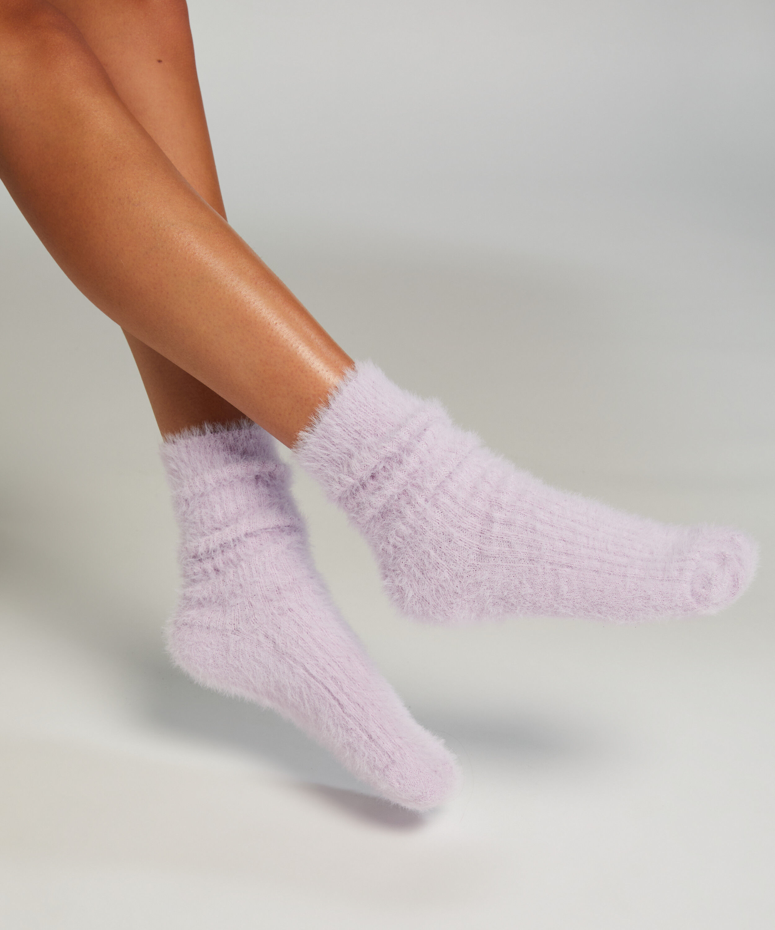 Socken flauschig, Lila